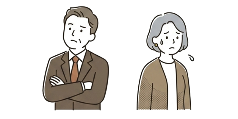 悩む人物イラスト